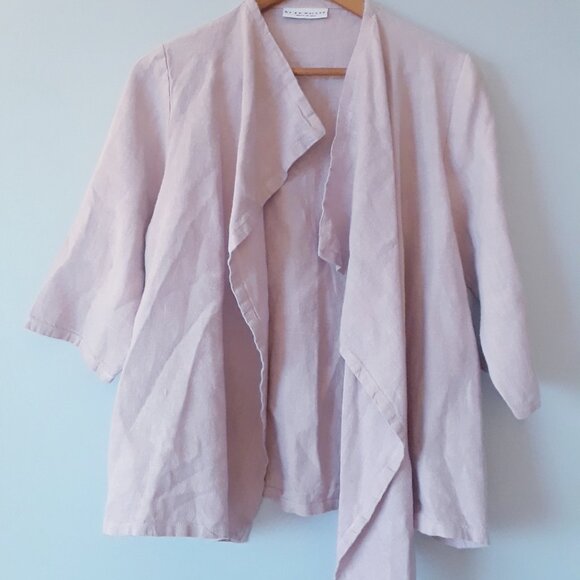 Bryn Walker 100% Linen Open Front Top S - Picture 3 of 7